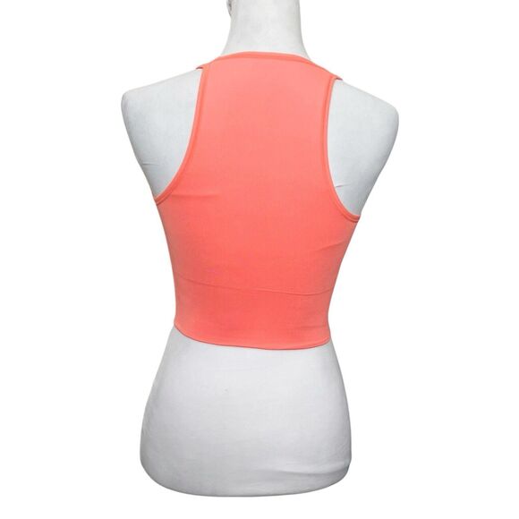 Athleta Aurora Seamless Ribbed Crop Tank Women’s Size XXS Coral Yoga Top - Picture 5 of 9